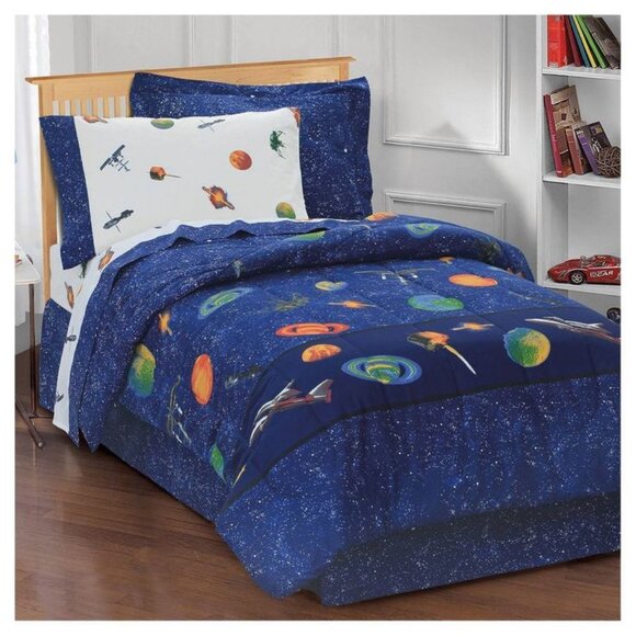 Dream Factory Other - Dream Factory Twin Outer Space 6-Piece Bedding Set